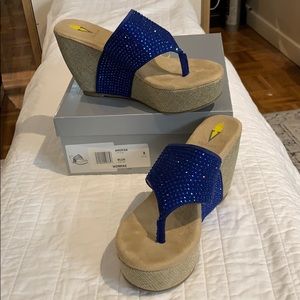 Volatile “Andrea” Rhinestone-accent Wedge Sandal